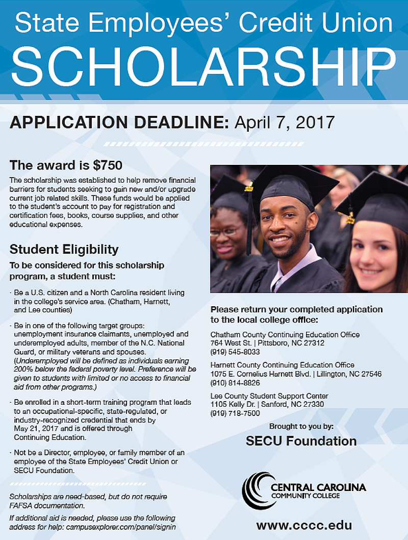 CCCC joins SECU for scholarship opportunity