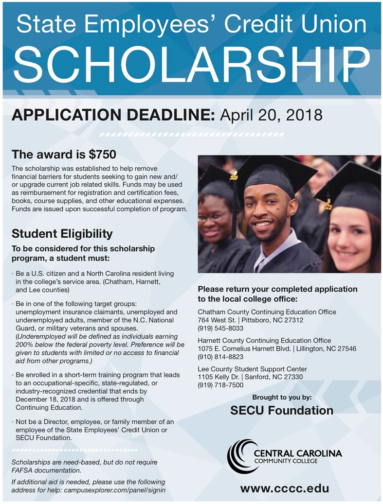 CCCC joins SECU for scholarship opportunity