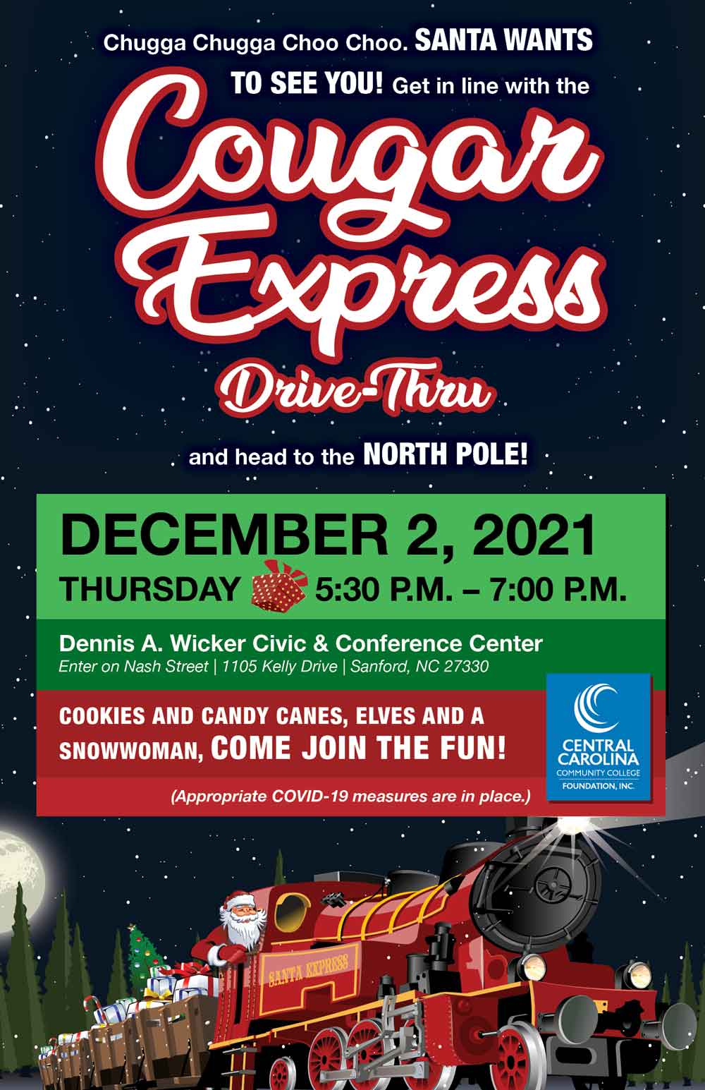 Cougar Express holiday drive-thru event set for Dec. 2